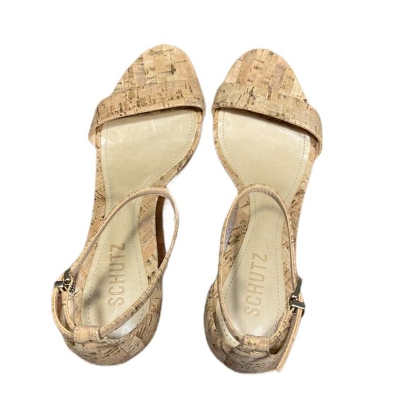 NIB Schutz Chimes Heel in Natural - Picture 2 of 9
